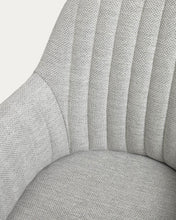 Load image into Gallery viewer, Madina light grey office chair and legs made of steel in matt black - image 10