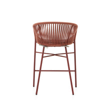 Load image into Gallery viewer, Yanet stool made from terracotta cord and galvanised steel, height 65 cm - image 10