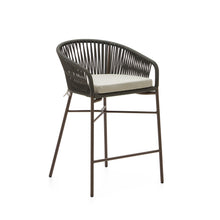 Load image into Gallery viewer, Yanet stool made from green cord and galvanised steel, height 65 cm - image 2