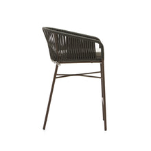 Load image into Gallery viewer, Yanet stool made from green cord and galvanised steel, height 65 cm - image 3