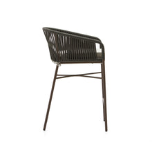 Load image into Gallery viewer, Yanet stool made from green cord and galvanised steel, height 65 cm - image 4