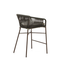 Load image into Gallery viewer, Yanet stool made from green cord and galvanised steel, height 65 cm - image 5