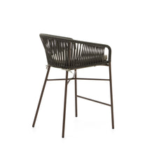 Load image into Gallery viewer, Yanet stool made from green cord and galvanised steel, height 65 cm - image 6