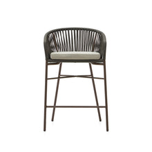 Load image into Gallery viewer, Yanet stool made from green cord and galvanised steel, height 65 cm - image 7