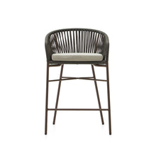Load image into Gallery viewer, Yanet stool made from green cord and galvanised steel, height 65 cm - image 8