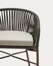 Load image into Gallery viewer, Yanet stool made from green cord and galvanised steel, height 65 cm - image 13