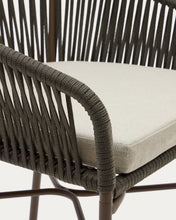 Load image into Gallery viewer, Yanet stool made from green cord and galvanised steel, height 65 cm - image 14