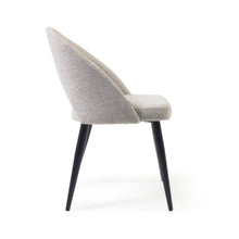 Load image into Gallery viewer, Beige Mael chair with steel legs with black finish FSC 100% - image 2