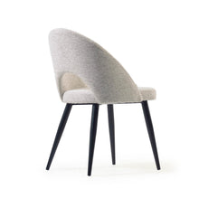 Load image into Gallery viewer, Beige Mael chair with steel legs with black finish FSC 100% - image 3