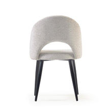 Load image into Gallery viewer, Beige Mael chair with steel legs with black finish FSC 100% - image 5
