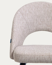 Load image into Gallery viewer, Beige Mael chair with steel legs with black finish FSC 100% - image 8