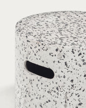 Load image into Gallery viewer, Jenell outdoor terrazzo footrest in white, Ø 35 cm - image 3