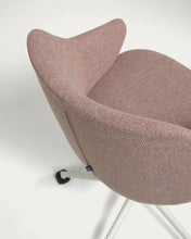 Load image into Gallery viewer, Einara pink office chair and legs made of steel in matt white - image 7