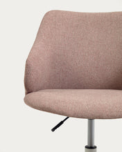 Load image into Gallery viewer, Einara pink office chair and legs made of steel in matt white - image 8