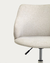 Load image into Gallery viewer, Einara light grey office chair and legs made of steel in matt white - image 8