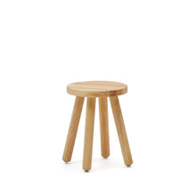 Load image into Gallery viewer, Dilcia kids stool in solid rubber wood 31 cm high
