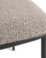 Load image into Gallery viewer, Ciselia chair with light grey bouclé and black metal FR - image 8
