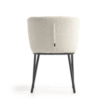 Load image into Gallery viewer, Ciselia chair with white bouclé and black metal FR - image 5