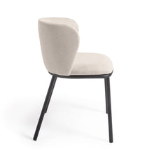 Load image into Gallery viewer, Ciselia chair in beige chenille and steel legs with black finish FSC Mix Credit - image 4