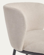 Load image into Gallery viewer, Ciselia chair in beige chenille and steel legs with black finish FSC Mix Credit - image 13