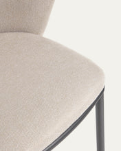 Load image into Gallery viewer, Ciselia chair in beige chenille and steel legs with black finish FSC Mix Credit - image 14