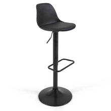 Load image into Gallery viewer, Orlando-T barstool - black synthetic leather and matt black steel 60-82 cm