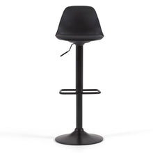 Load image into Gallery viewer, Orlando-T barstool - black synthetic leather and matt black steel 60-82 cm - image 4