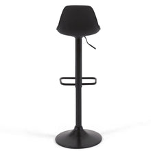 Load image into Gallery viewer, Orlando-T barstool - black synthetic leather and matt black steel 60-82 cm - image 5