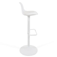 Load image into Gallery viewer, Orlando-T barstool white synthetic leather and matt white steel 60-82 cm - image 2