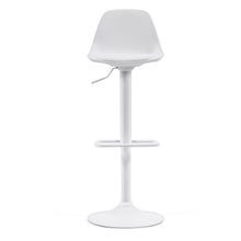 Load image into Gallery viewer, Orlando-T barstool white synthetic leather and matt white steel 60-82 cm - image 4