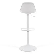 Load image into Gallery viewer, Orlando-T barstool white synthetic leather and matt white steel 60-82 cm - image 5