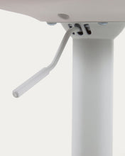 Load image into Gallery viewer, Orlando-T barstool white synthetic leather and matt white steel 60-82 cm - image 9
