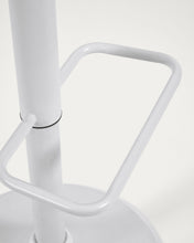 Load image into Gallery viewer, Orlando-T barstool white synthetic leather and matt white steel 60-82 cm - image 10