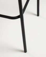 Load image into Gallery viewer, Lambton stackable stool in black rope and black finish steel, 74 cm - image 10