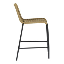 Load image into Gallery viewer, Lambton stackable stool in brown rope and black finish steel, 62 cm - image 2