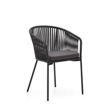 Load image into Gallery viewer, Yanet black rope chair with galvanised steel legs - image 2