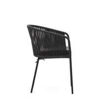 Load image into Gallery viewer, Yanet black rope chair with galvanised steel legs - image 3