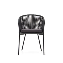 Load image into Gallery viewer, Yanet black rope chair with galvanised steel legs - image 7