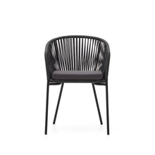 Load image into Gallery viewer, Yanet black rope chair with galvanised steel legs - image 8
