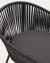Load image into Gallery viewer, Yanet black rope chair with galvanised steel legs - image 14