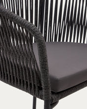 Load image into Gallery viewer, Yanet black rope chair with galvanised steel legs - image 15