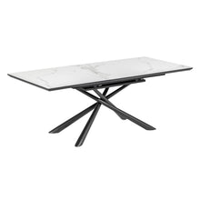 Load image into Gallery viewer, Theone porcelain extendable table in white and black steel legs 160 (210) x 90 cm - image 3