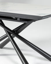 Load image into Gallery viewer, Theone porcelain extendable table in white and black steel legs 160 (210) x 90 cm - image 7