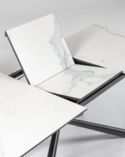 Load image into Gallery viewer, Theone porcelain extendable table in white and black steel legs 160 (210) x 90 cm - image 8