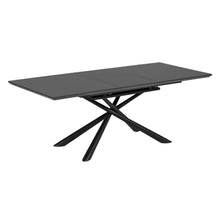 Load image into Gallery viewer, Theone extendable glass table with steel legs with black finish 160 (210) x 90 cm - image 2