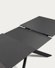 Load image into Gallery viewer, Atminda extendable glass table with steel legs with black finish 160 (210) x 90 cm - image 5