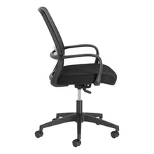 Load image into Gallery viewer, Melva office chair in black and legs made of steel in black - image 2
