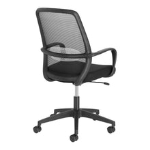 Load image into Gallery viewer, Melva office chair in black and legs made of steel in black - image 3