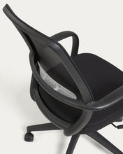 Load image into Gallery viewer, Melva office chair in black and legs made of steel in black - image 6
