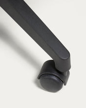 Load image into Gallery viewer, Melva office chair in black and legs made of steel in black - image 8